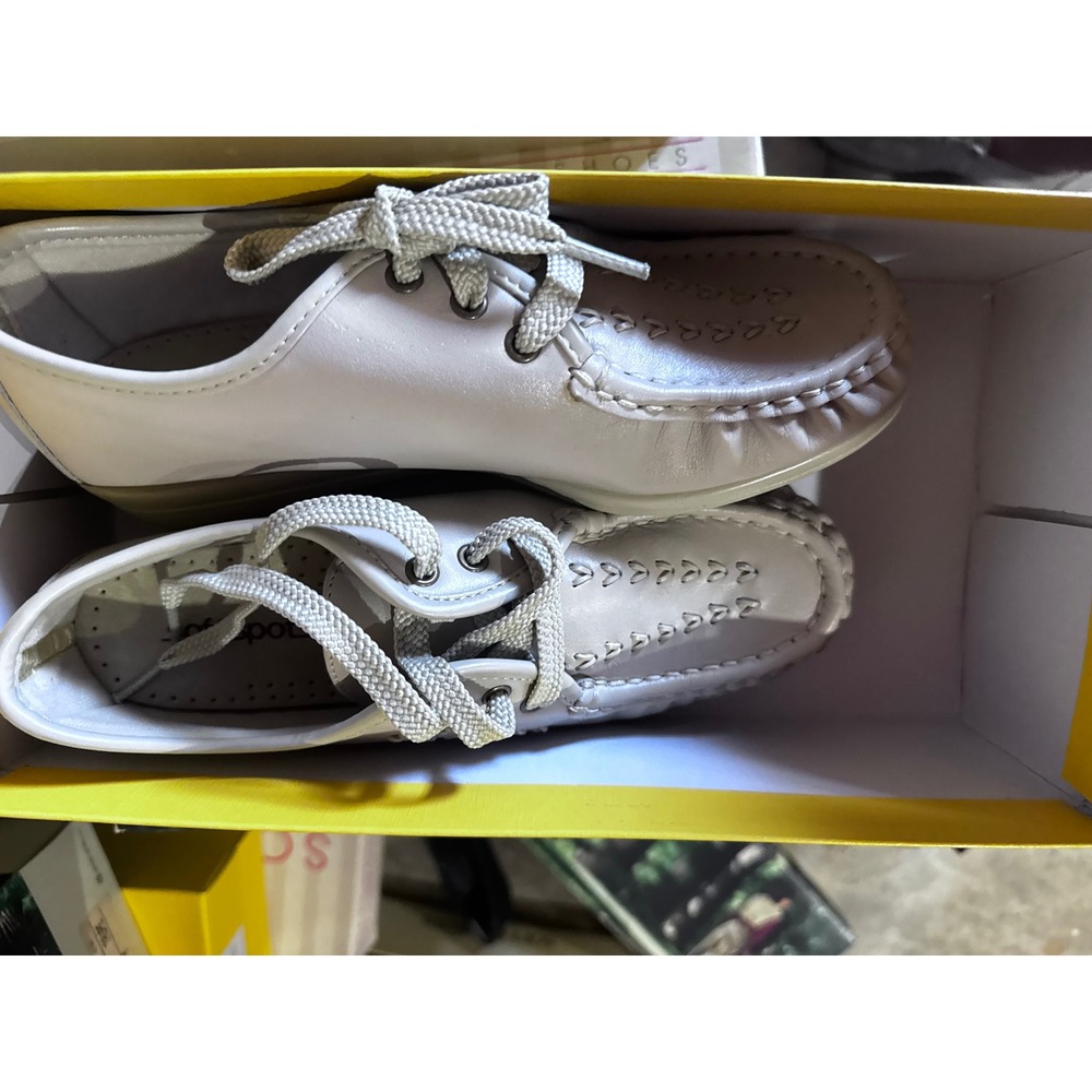 Softspots Bonnie Lite Bone Leather Lace Up Oxfords Shoes Womens 8 M 114803